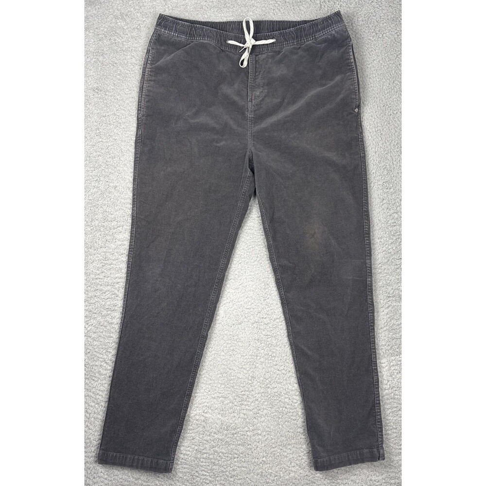 Vuori Optimist Pants Corduroy Cord Drawstring Elastic Waist Charcoal Gray XXL